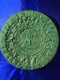 Image 3 of  Handmade Vintage Ceramic Aztec Design Plate Wall Plaque Art