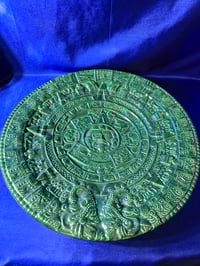 Image 2 of  Handmade Vintage Ceramic Aztec Design Plate Wall Plaque Art