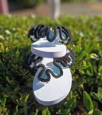 Image 2 of Arctic Ice Elegance – Hand-Crocheted Flip-Flops (White Base, Sizes 5–10)