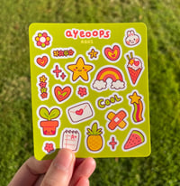 Image 1 of Green Sticker Sheet