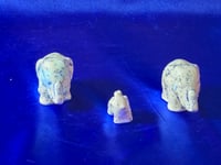 Image 3 of Small Handmade Elephant Family Ceramic Sculpture  Figurine 
