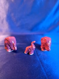Image 4 of Small Handmade Elephant Family Ceramic Sculpture  Figurine 