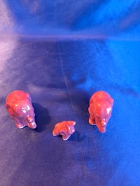 Image 8 of Small Handmade Elephant Family Ceramic Sculpture  Figurine 