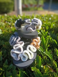 Image 5 of Golden Roots – Crocheted Eagle Gold Flip-Flops (Black Base, Sizes 5–10)