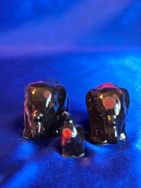 Image 12 of Small Handmade Elephant Family Ceramic Sculpture  Figurine 