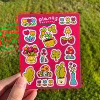 Image 1 of Red Plants Sticker Sheet