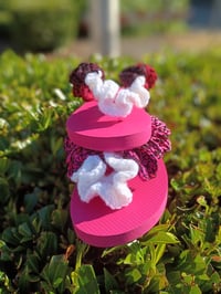 Image 5 of Strawberry Jam Vibes – Hot Pink Crocheted Flip-Flops (Sizes 5–10)