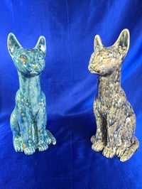 Image 1 of Ceramic Handmade Egyptian Cat Sculpture