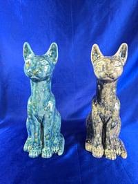 Image 2 of Ceramic Handmade Egyptian Cat Sculpture