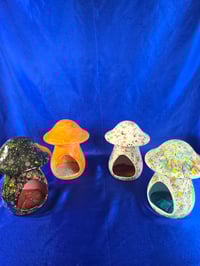 Image 2 of Handmade vintage Mushroom Garden Ceramic Tealight Holder