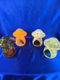 Image 1 of Handmade vintage Mushroom Garden Ceramic Tealight Holder