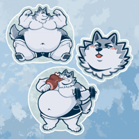Image 1 of 900 LB Husky Stickers