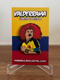 Carlos Valderrama /5 Red Hair Pin Badge