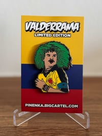 Carlos Valderrama /25 Green Hair Pin Badge