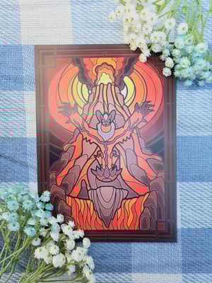 Image of Pokemon Xerneas & Yveltal Stained Glass Window Art Prints