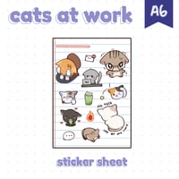 Image 1 of ꒰ Cat ꒱ Work - Sticker sheet