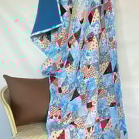 Image 5 of Rosy Apple Handmade Quilt Upcycled Vintage Fabrics & Wool Blanket