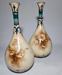 Image 1 of James Hadley Pair Teardrop Vases