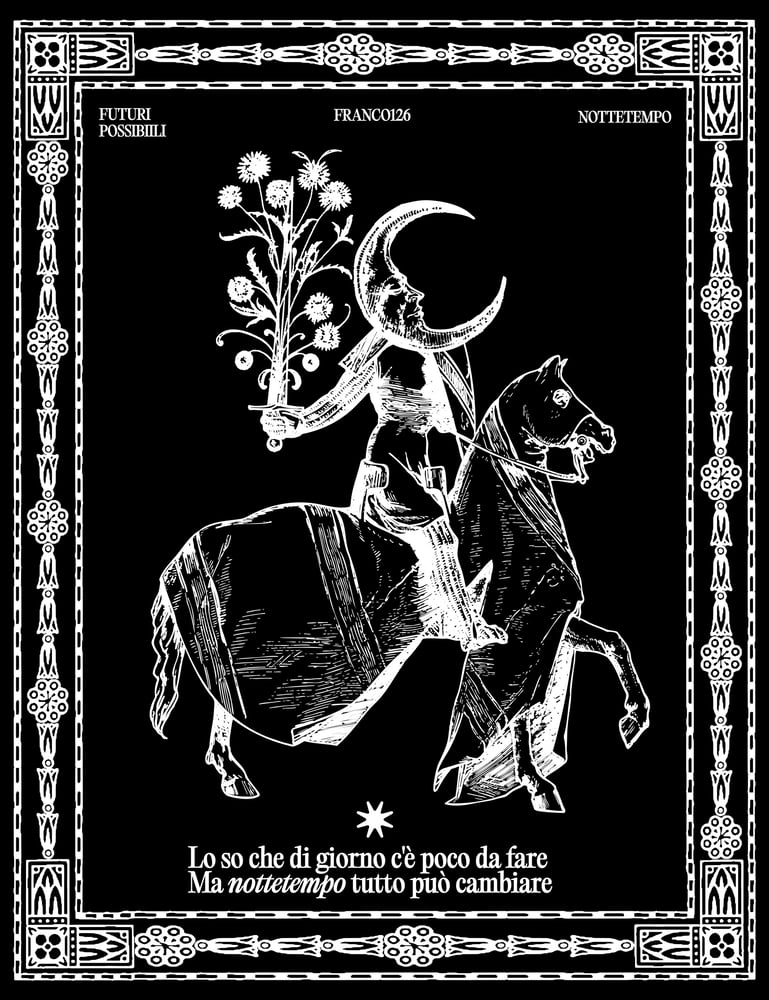 Image of Franco126: T-shirt nera NOTTETEMPO