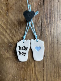 Image 3 of Baby Feet 'baby girl' or 'baby boy' tags
