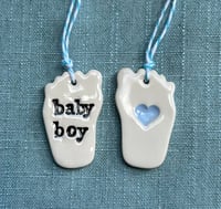 Image 4 of Baby Feet 'baby girl' or 'baby boy' tags
