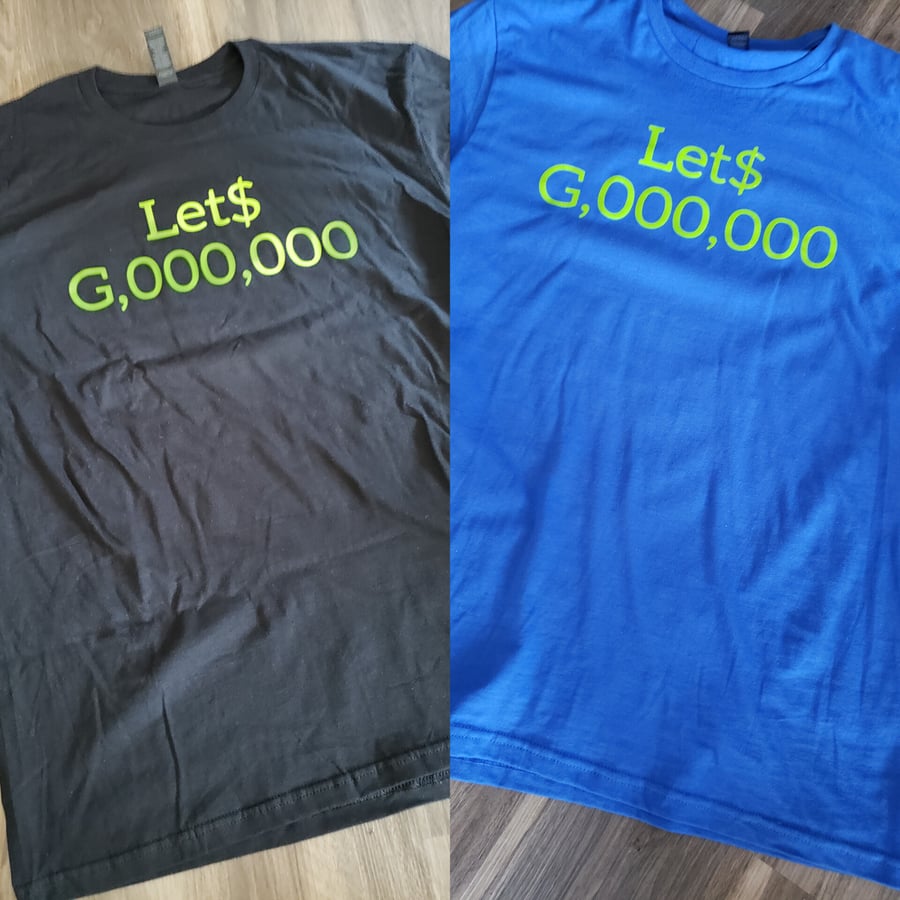 Image of Let$ G,000,000 Blk & Royal Blue T-Shirts 