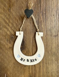 Image 4 of Wedding Mr & Mrs Big Horseshoe Decoration