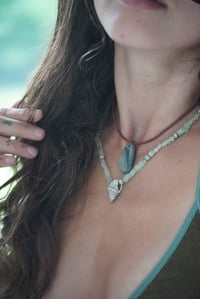 Image 4 of Smooth & Wild- Necklace (river stone)