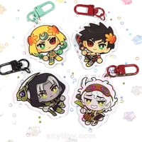 Image 1 of Hades: Zagreus, Melinoe, Thanatos and Hypnos keychains!