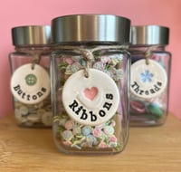 Image 1 of Ribbons, Buttons and Threads set of 3 tags