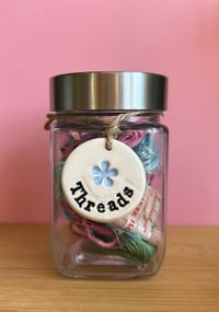 Image 4 of Ribbons, Buttons and Threads set of 3 tags