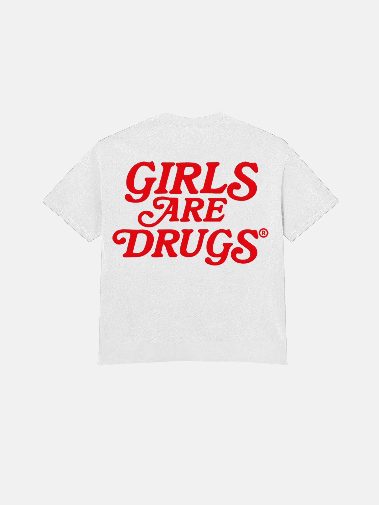 Image of GIRLS ARE DRUGS® TEE - "SLOW MOTION IS BETTER THAN NO MOTION" - WHITE