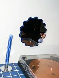 Blue Wavy Mirror