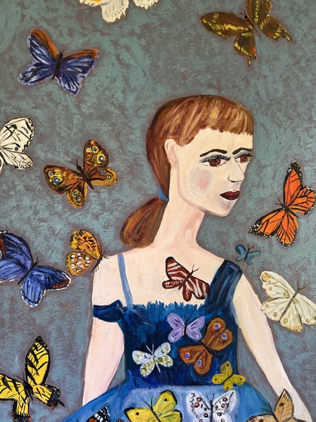 Image of The butterfly effect. Original oil painting.