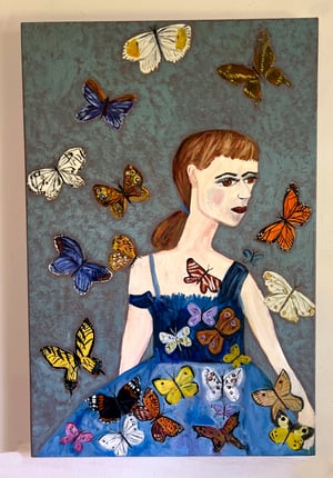 Image of The butterfly effect. Original oil painting.