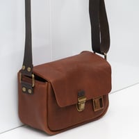 Image 2 of Point and Shoot in vintage brown with very dark brown strap