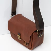 Image 5 of Point and Shoot in vintage brown with very dark brown strap