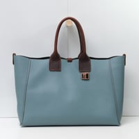 Image 2 of Slouchy 3-panel Tote in pebbled sky