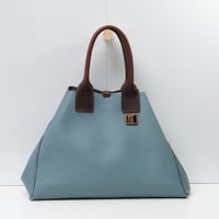 Image 1 of Slouchy 3-panel Tote in pebbled sky