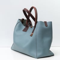 Image 5 of Slouchy 3-panel Tote in pebbled sky