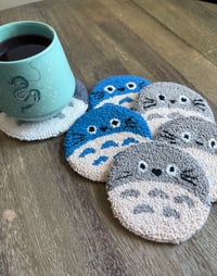 Image 2 of Blue Totoro Mug Rug Coaster