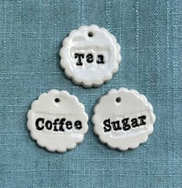 Image 4 of Little Scallop tea coffee sugar tags, set of 3.