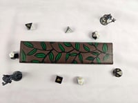 Image 1 of Deluxe Leatherette Dice Case - Brown Leaf