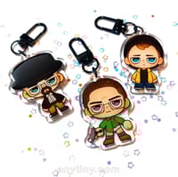 Image 1 of Walter White and Jesse Pinkman, Breaking Bad keychain epoxy