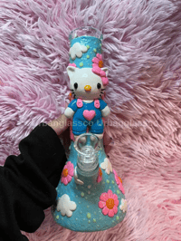 Image 3 of Hi Kitty Glow In The Dark Glass Bong