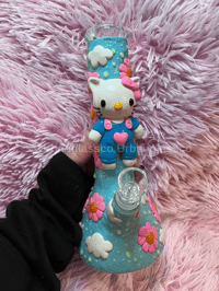 Image 4 of Hi Kitty Glow In The Dark Glass Bong