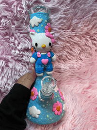 Image 8 of Hi Kitty Glow In The Dark Glass Bong