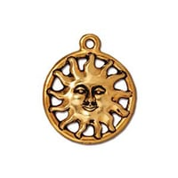 Image 2 of Sunshine Drop Pendant Charms TierraCast Lead Free Pewter 19mm x 16mm 2 charms Choose Your Color