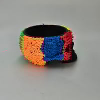 Image 4 of Skull trinket bowl * rainbow glow spikes*