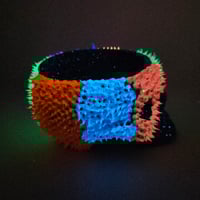 Image 7 of Skull trinket bowl * rainbow glow spikes*